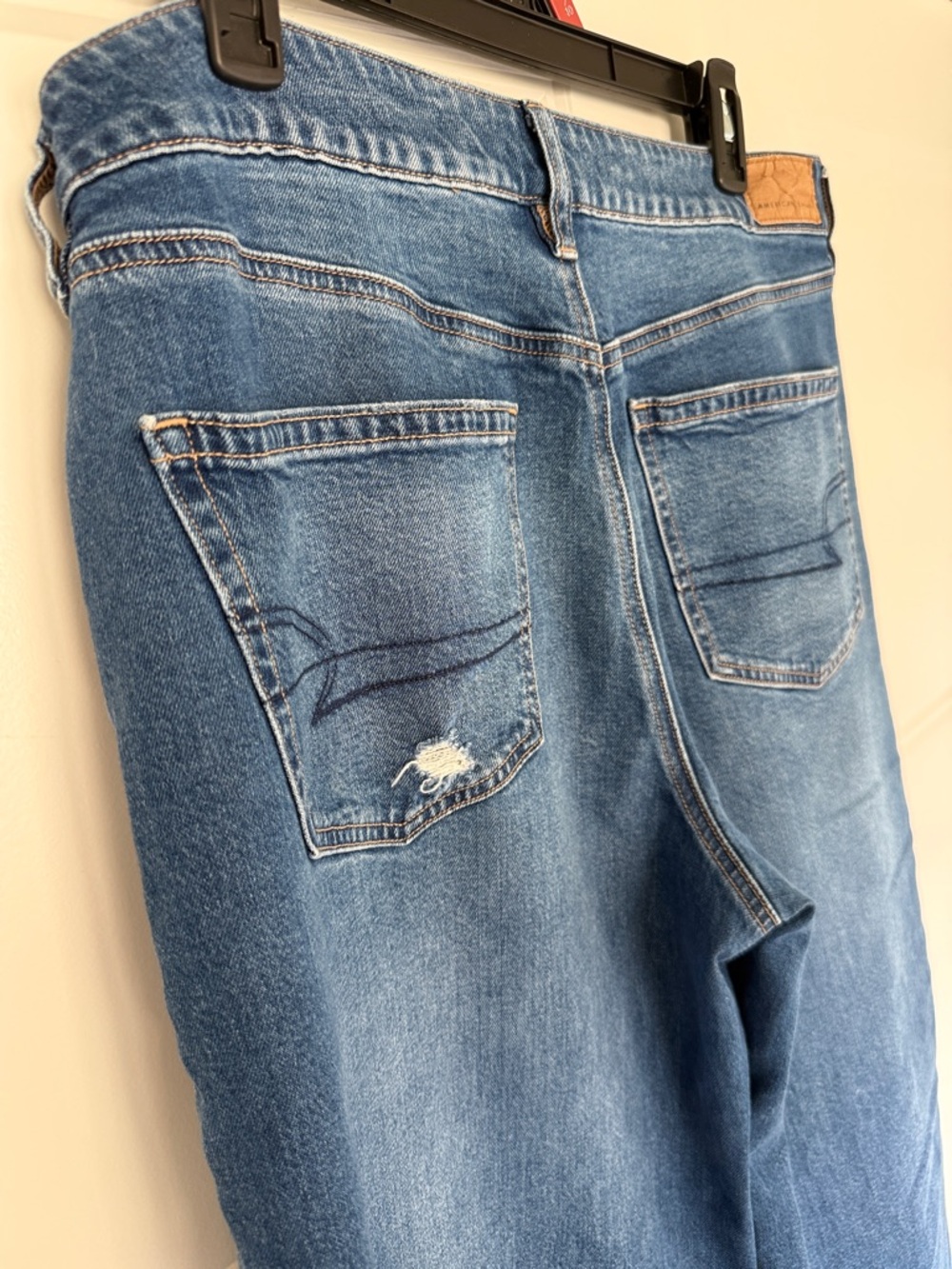 American Eagle Outfitters Super High-Rise Baggy Wide Leg Ankle Jeans - Blue - Picture 6 of 7